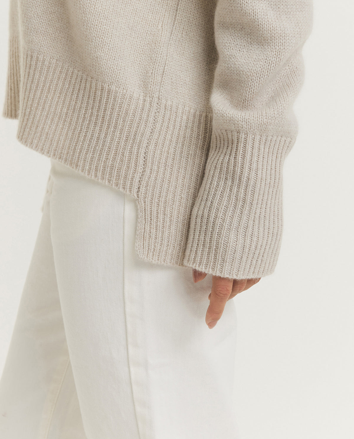 Cashmere Mila Trui - Lichtgrijs