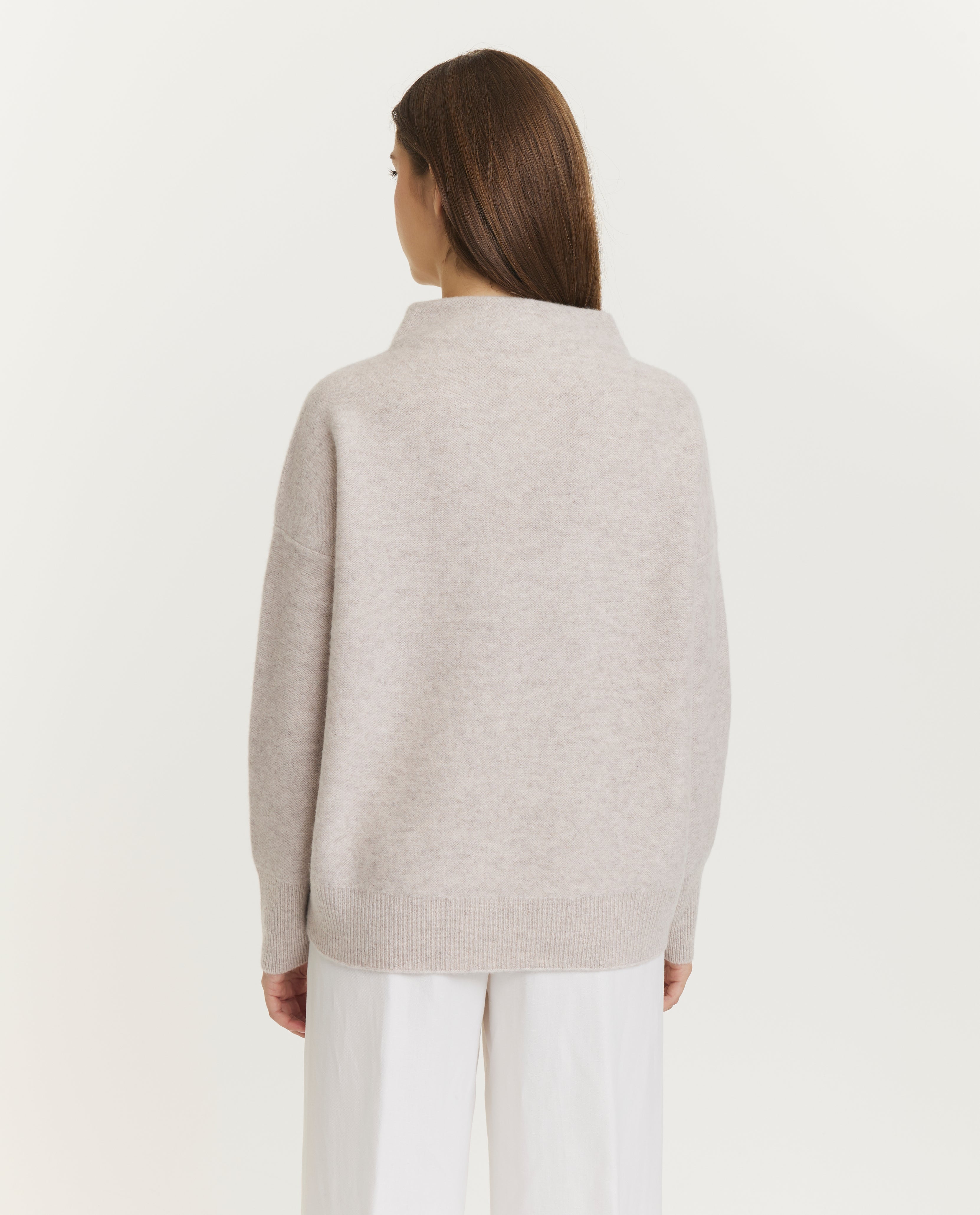 Cashmere funnel neck sweater