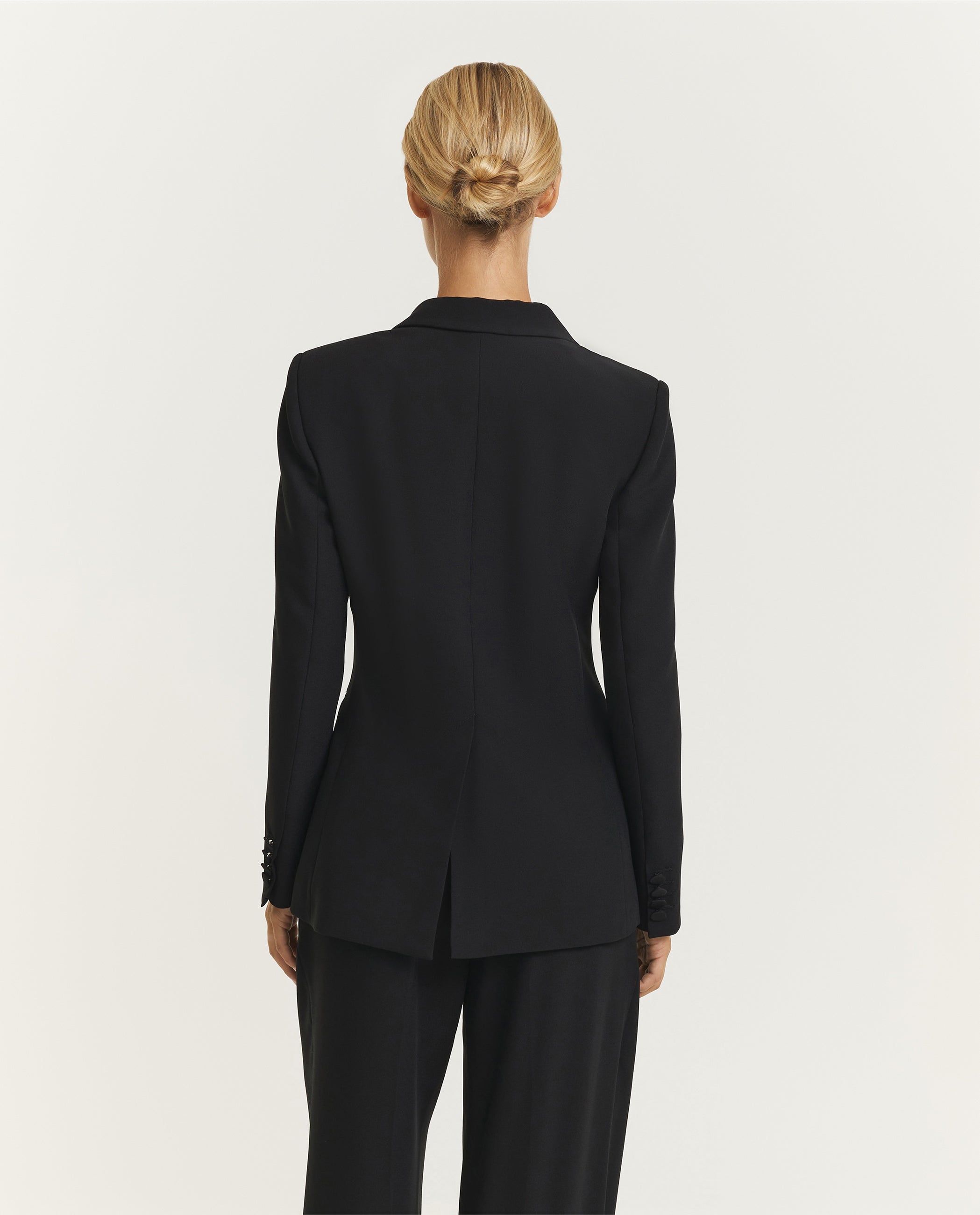 Double-Breasted Tuxedo Blazer