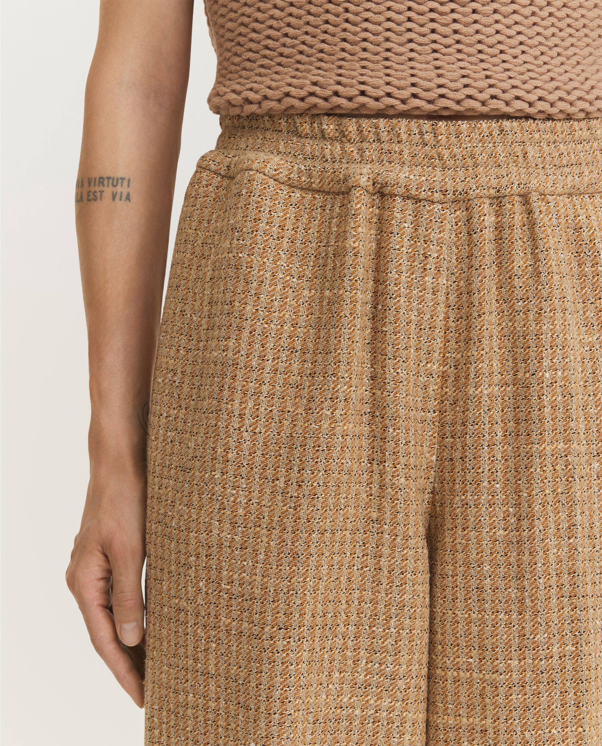 Wide Patterned Trousers