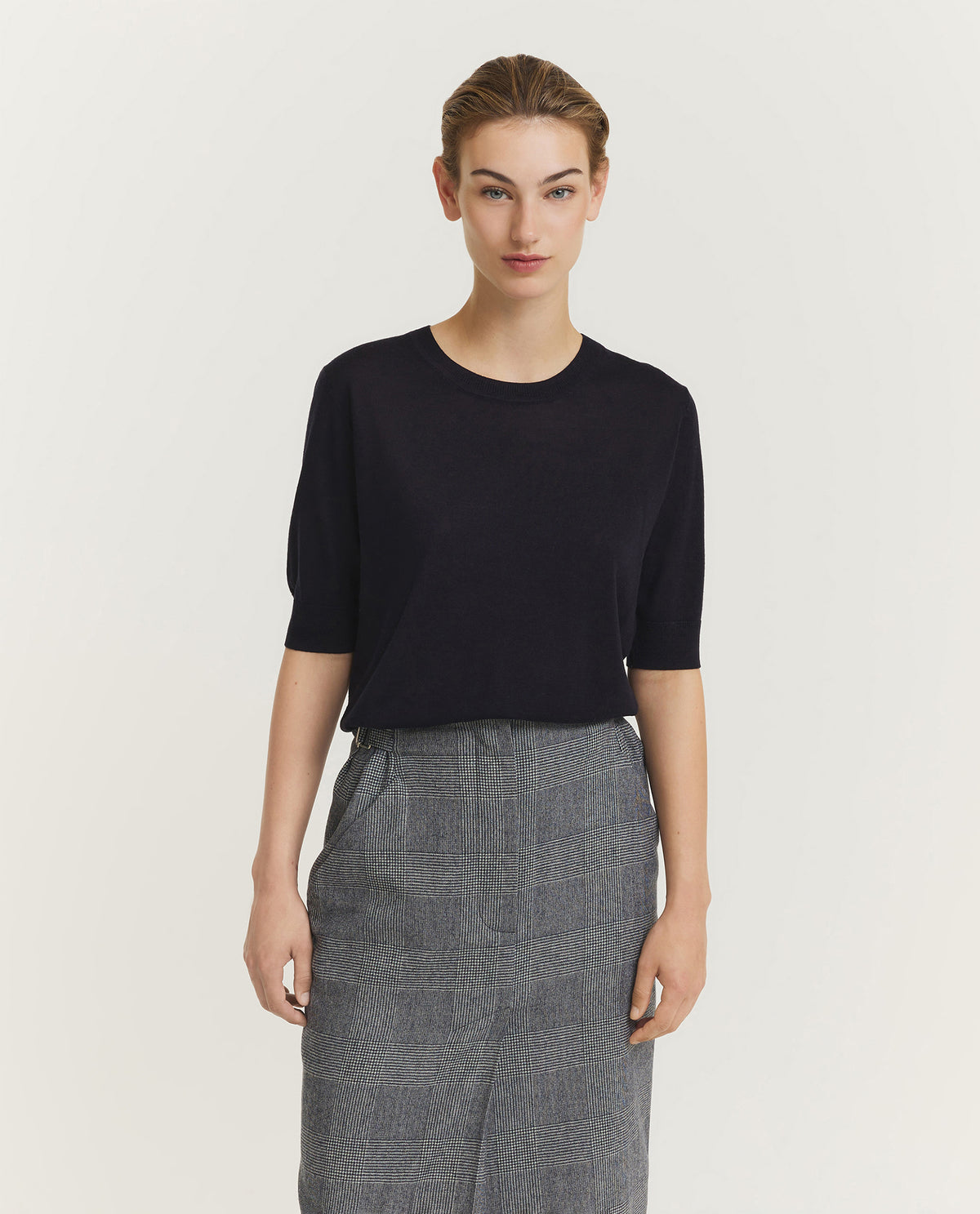 Wool Short Sleeved Sweater 