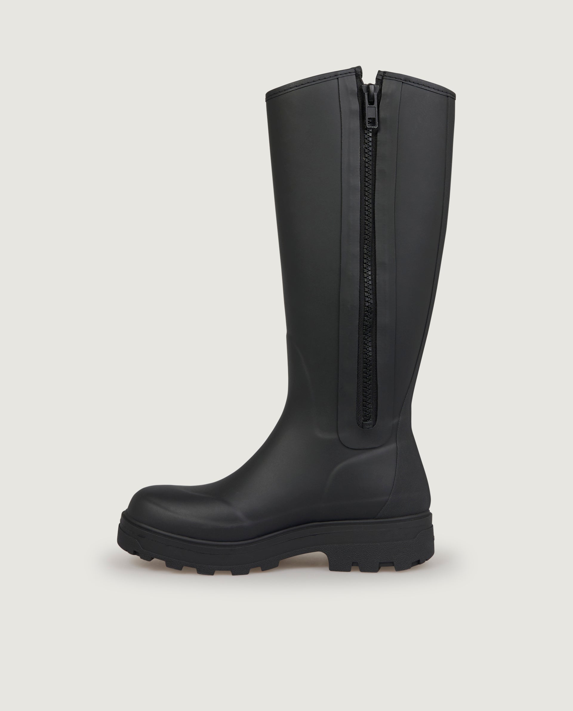 High rubber boots 
