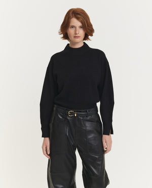 Split Sleeve Mock Sweater