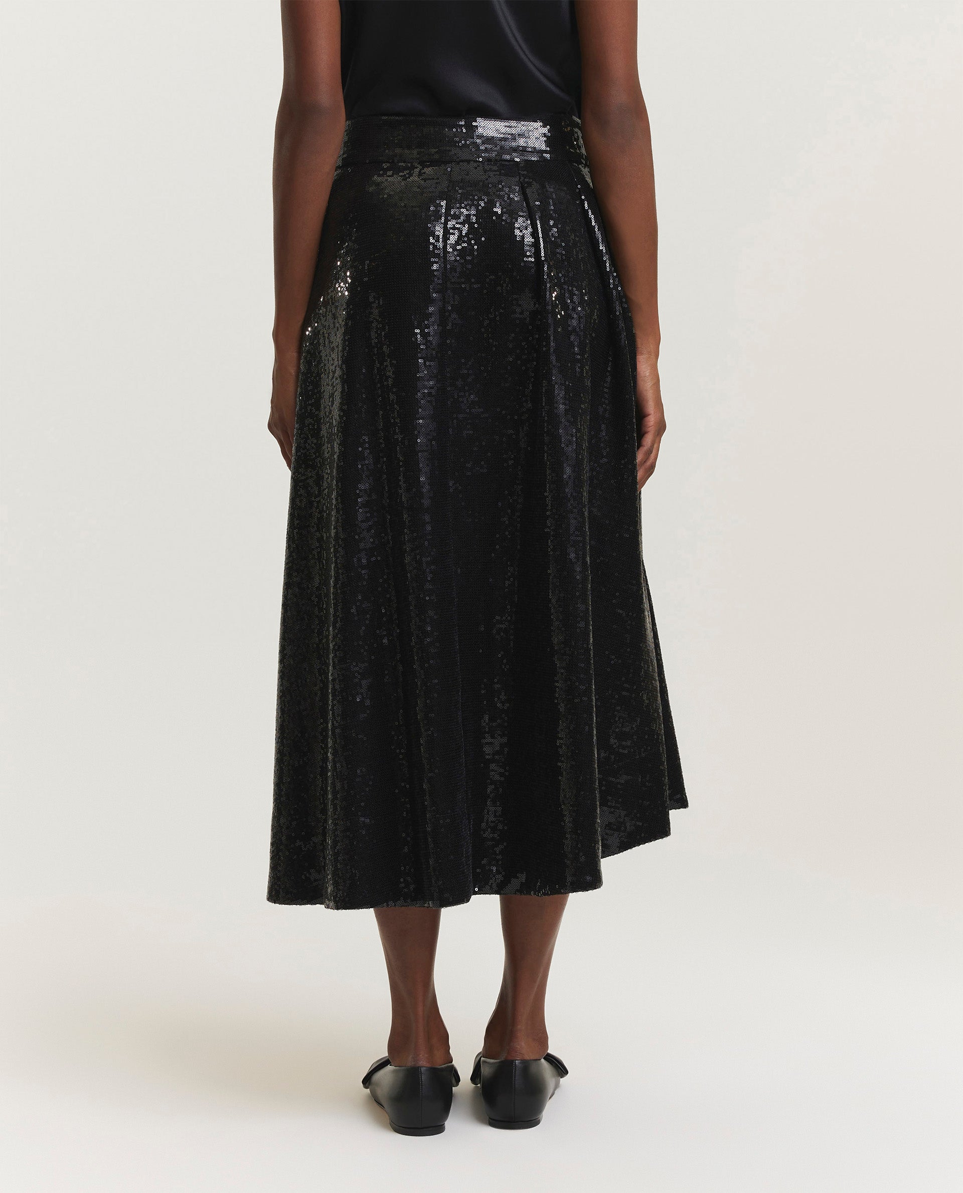 Sequin midi skirt