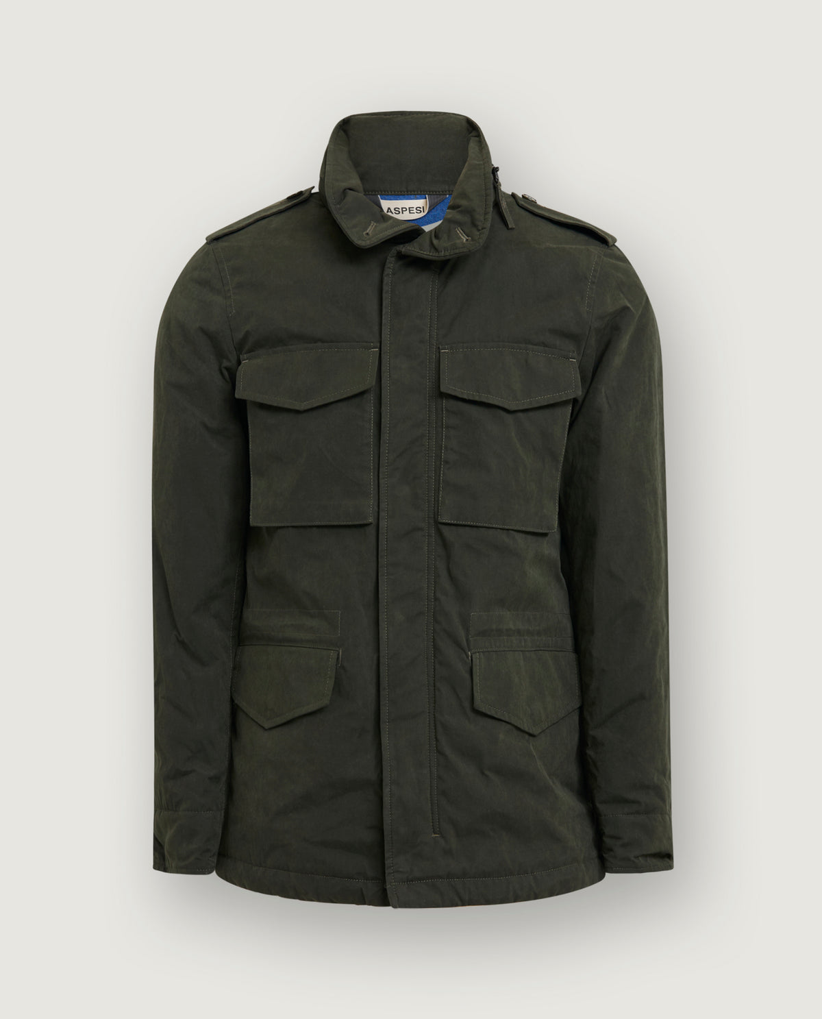 Katoen Mix Field Jacket - Groen