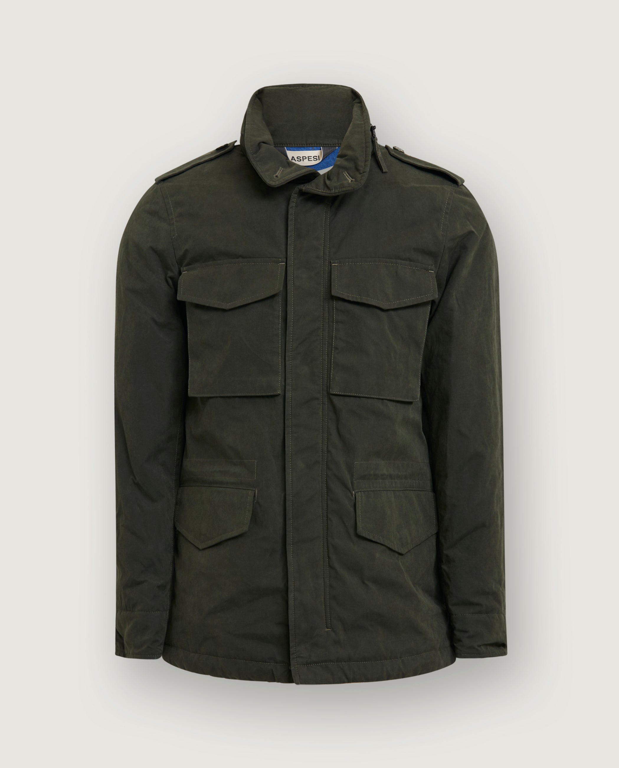 Katoen Mix Field Jacket - Groen