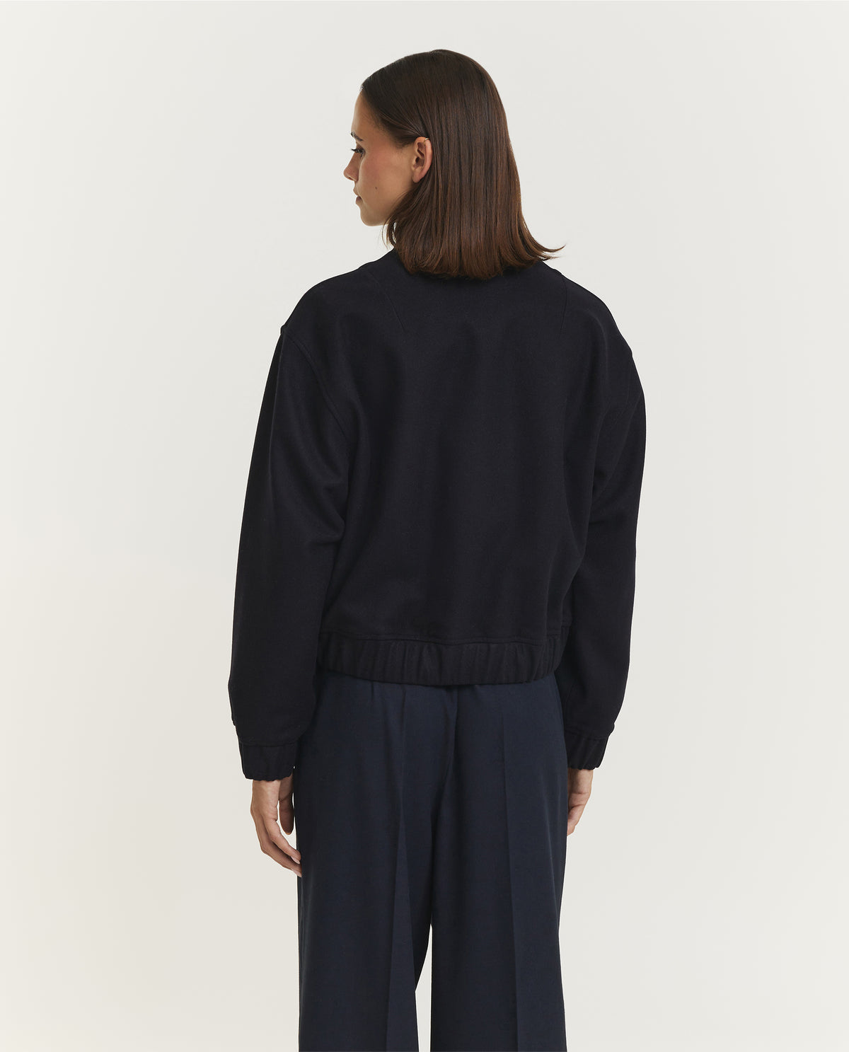 Wollen Bomberjack - Donkerblauw