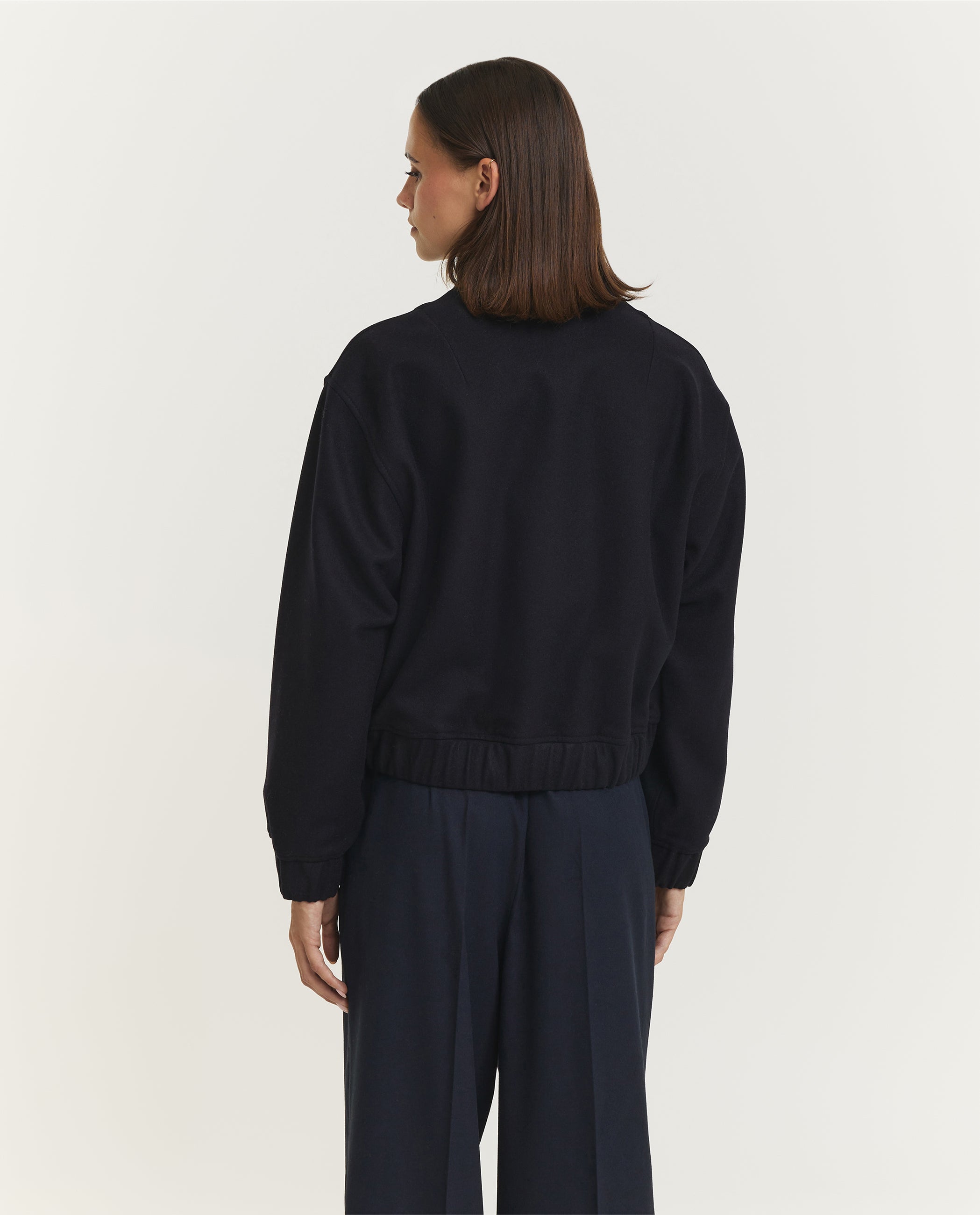 Wollen Bomberjack - Donkerblauw