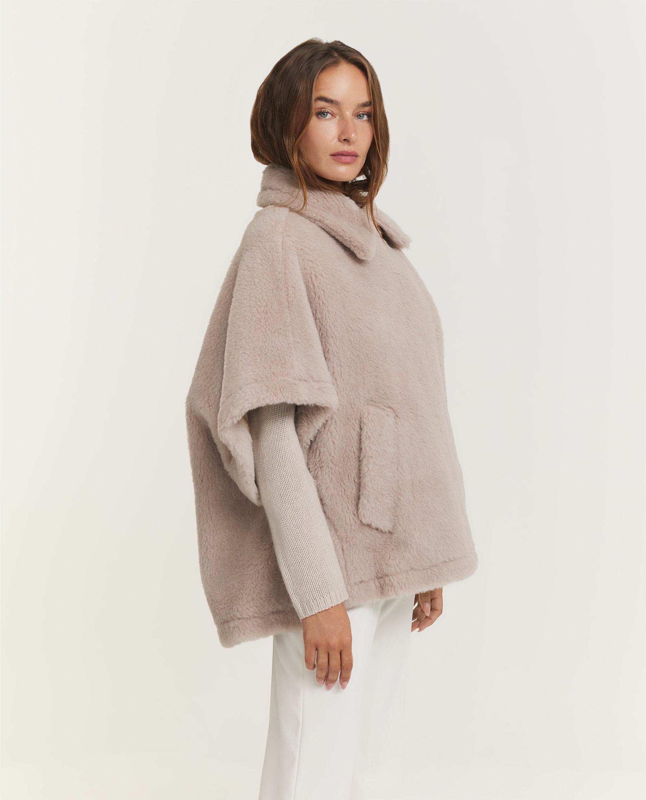 Teddy Poncho Jacket