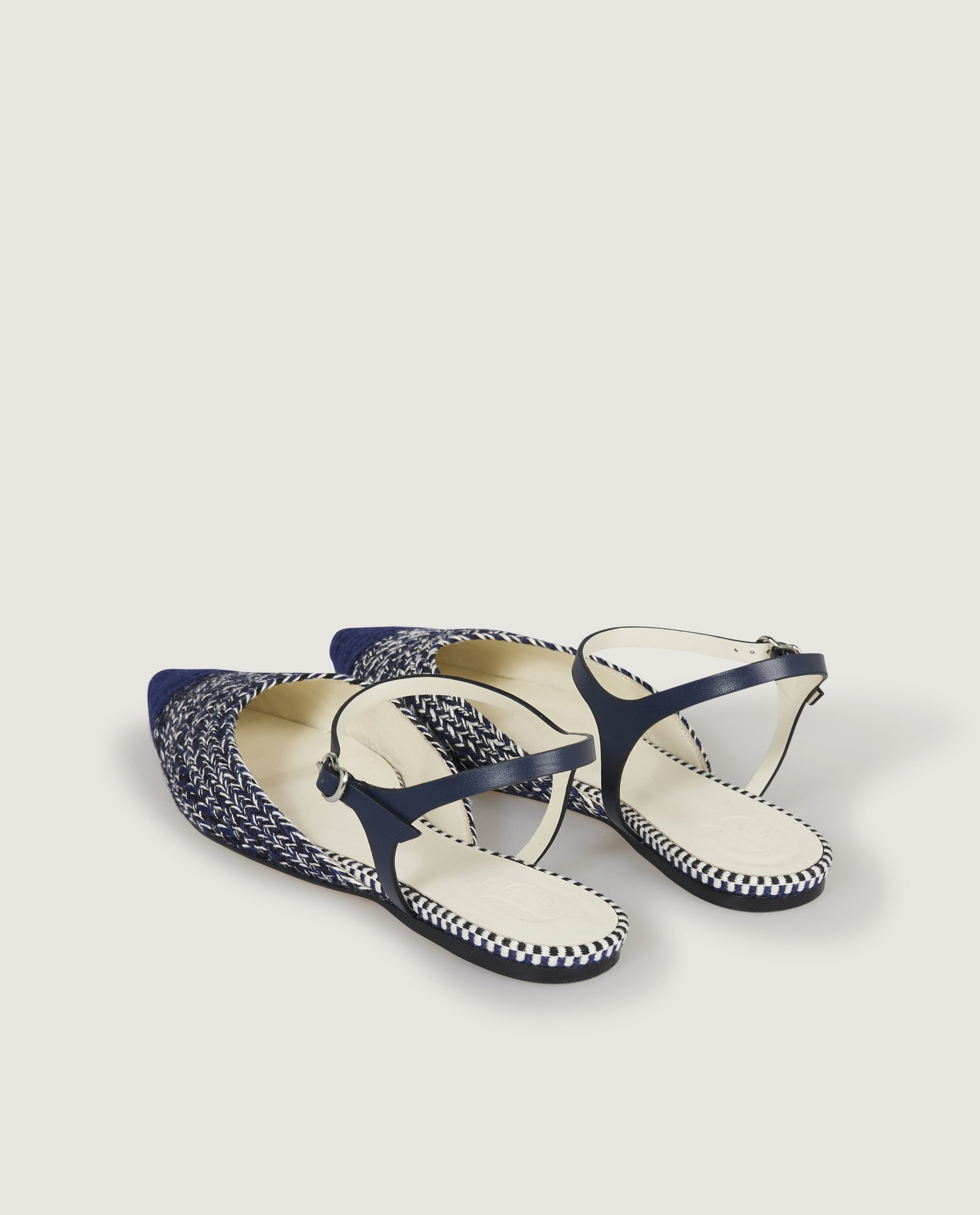 Leren sandalen met hak