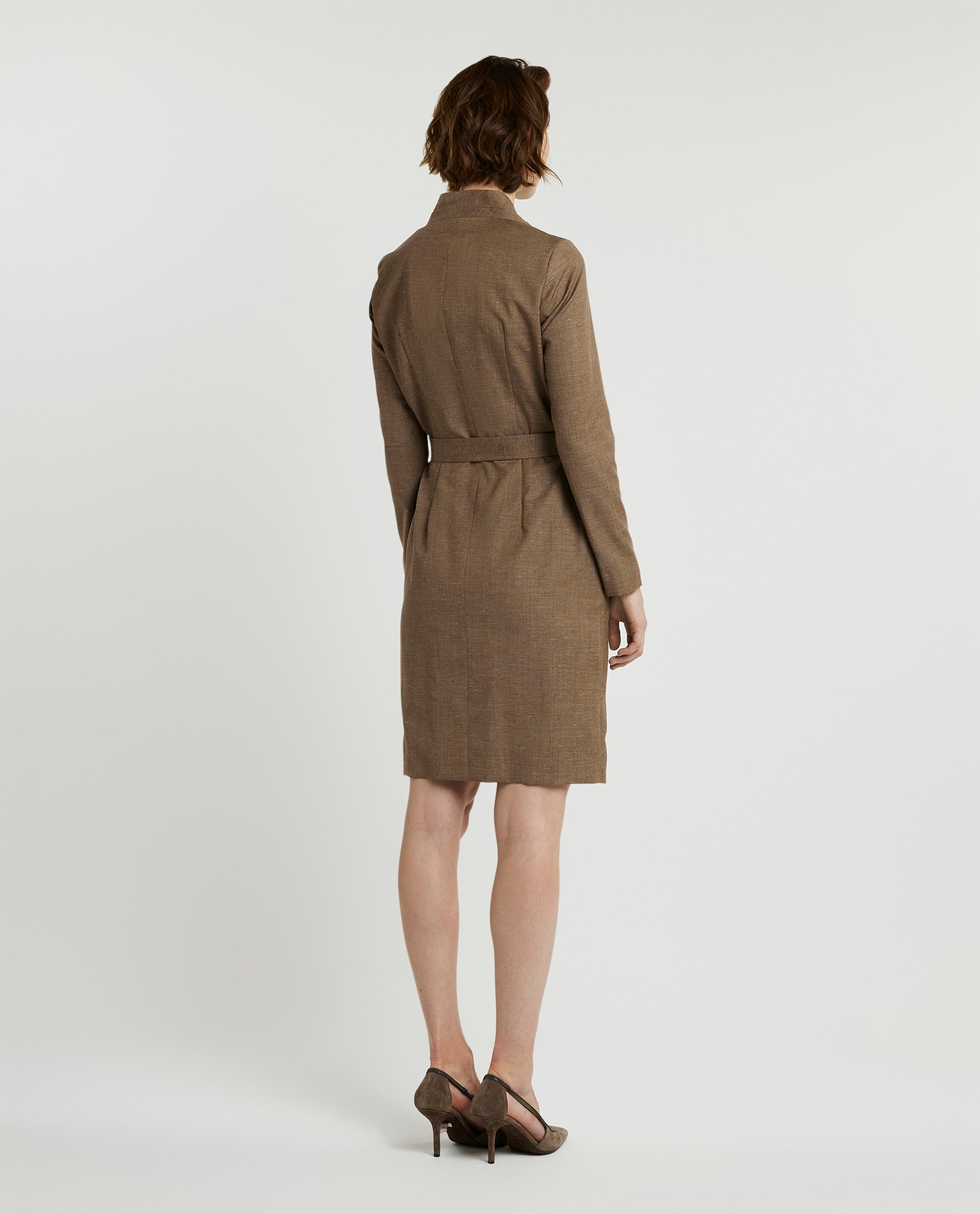 Linen wool dress