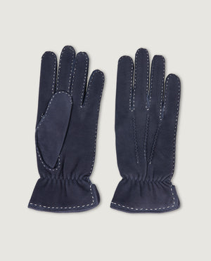 Suede Handschoenen - Donkerblauw