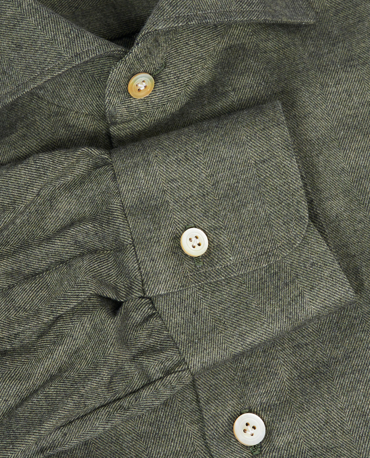 Flannel Visgraat Shirt - Groen