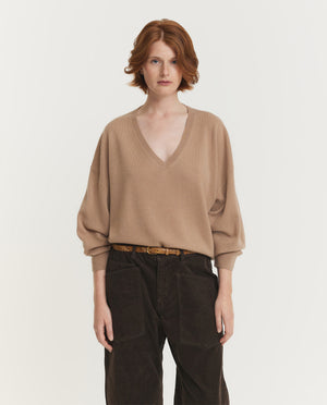 Wol Cashmere Deep-V Sweater