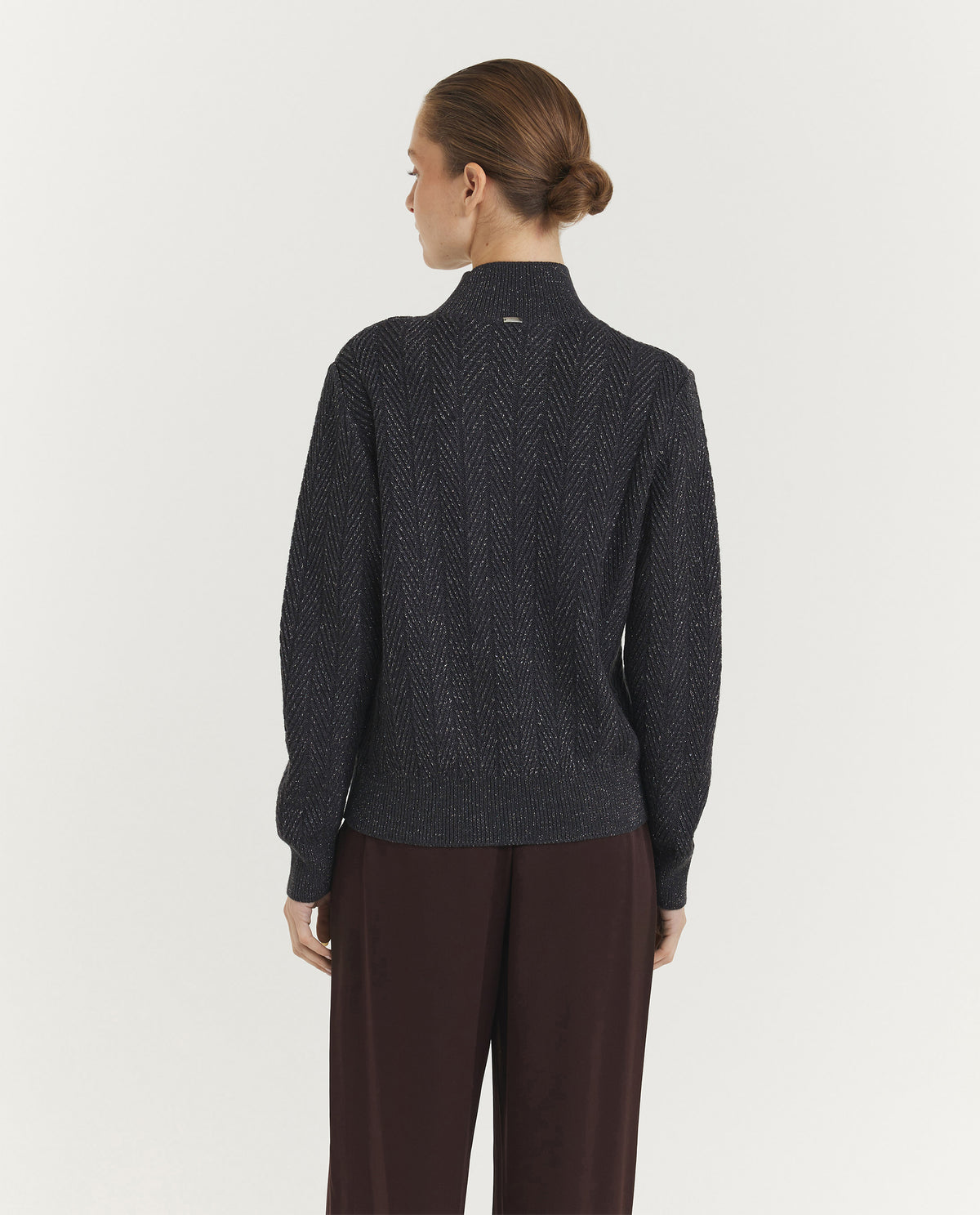 Glitter Herringbone Sweater