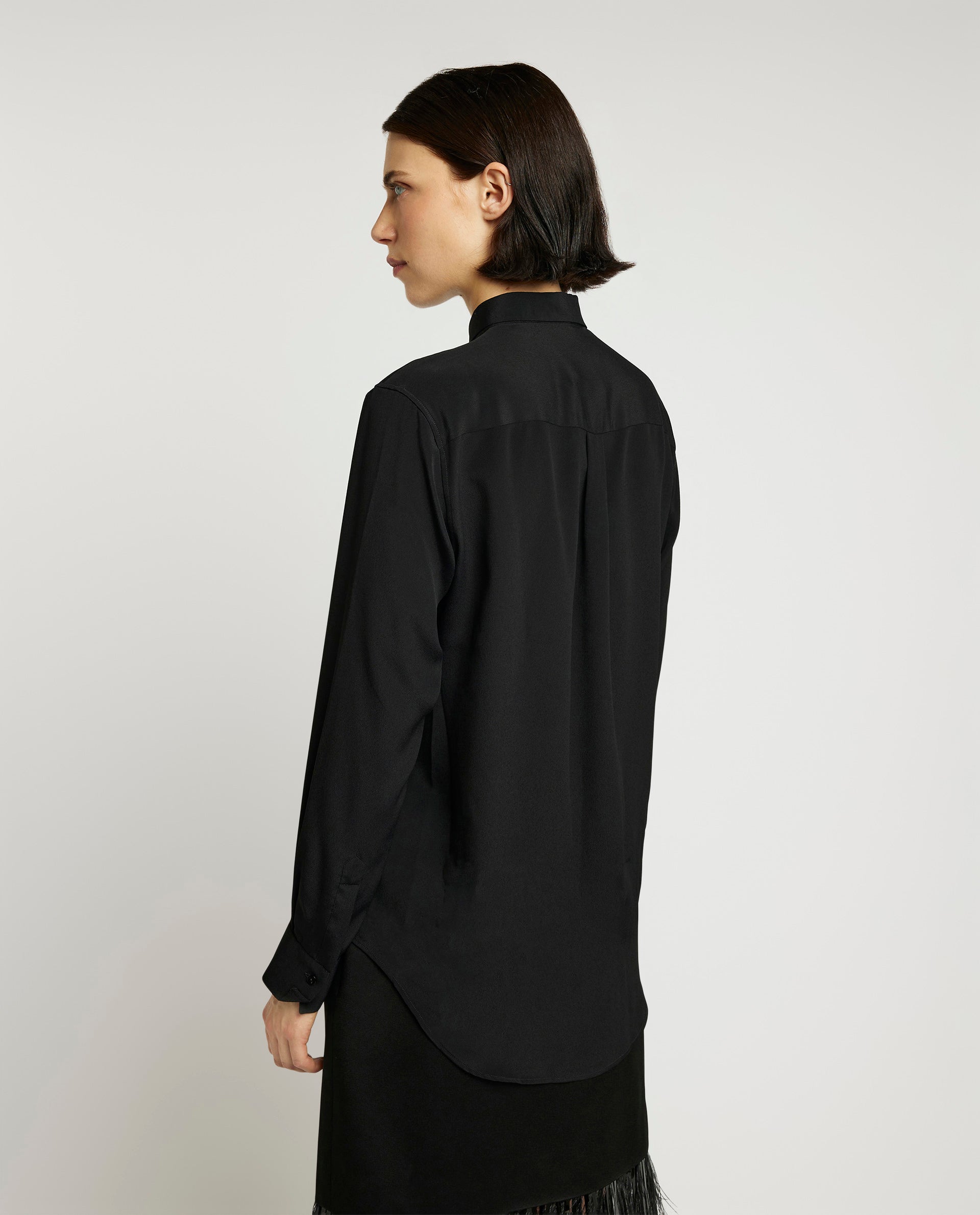 Ruime zijden blouse