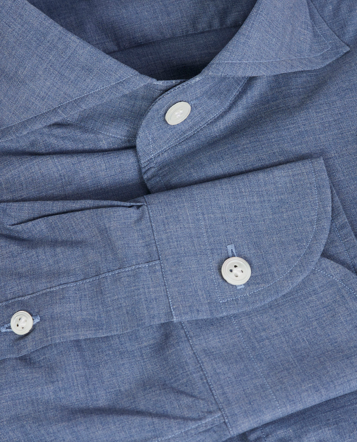 Katoenen Multitone Shirt - Blauw