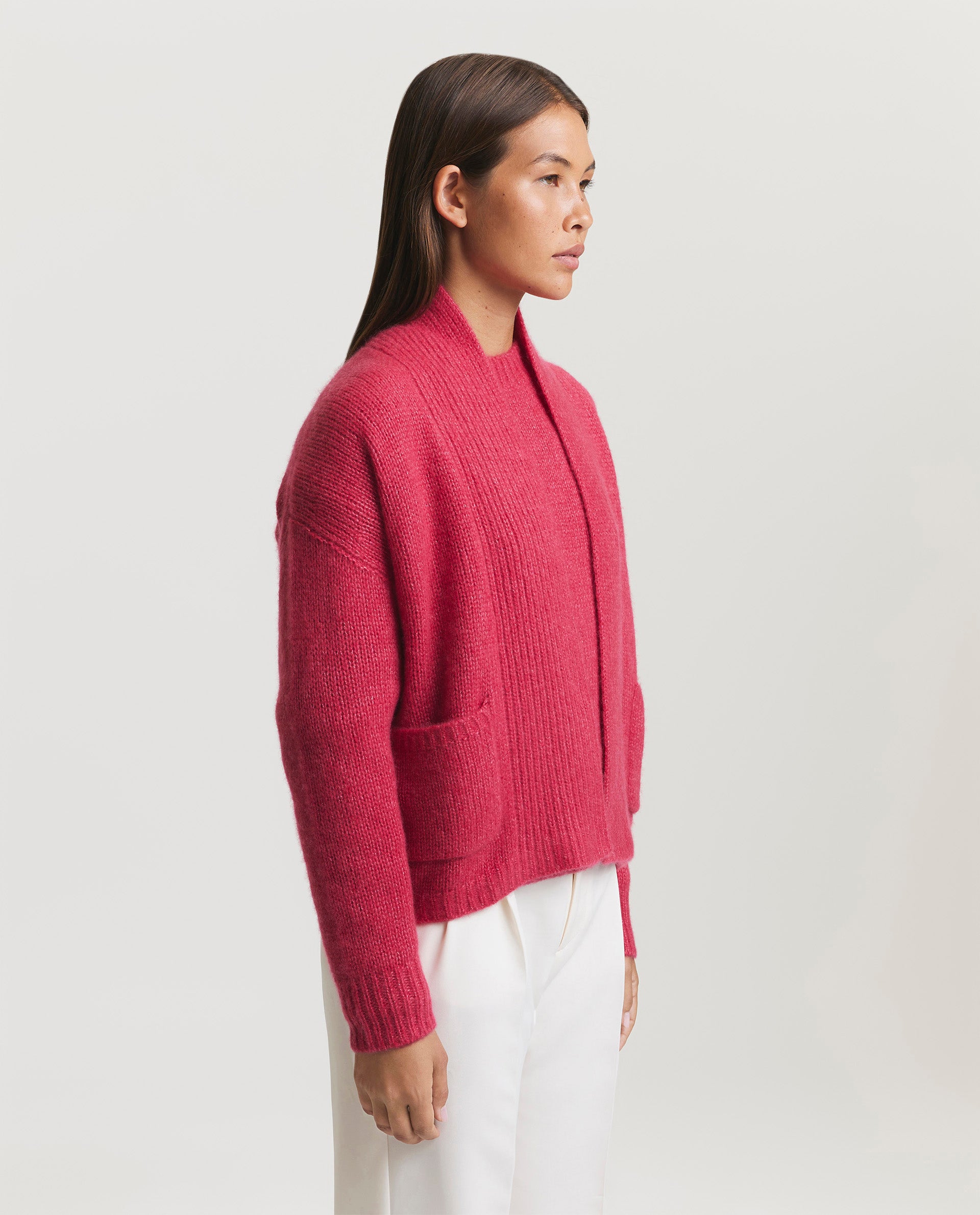 Cashmere-silk cardigan