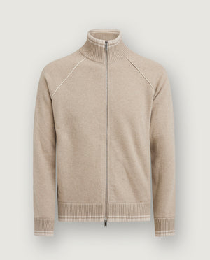 Wool Cashmere Raglan Cardigan
