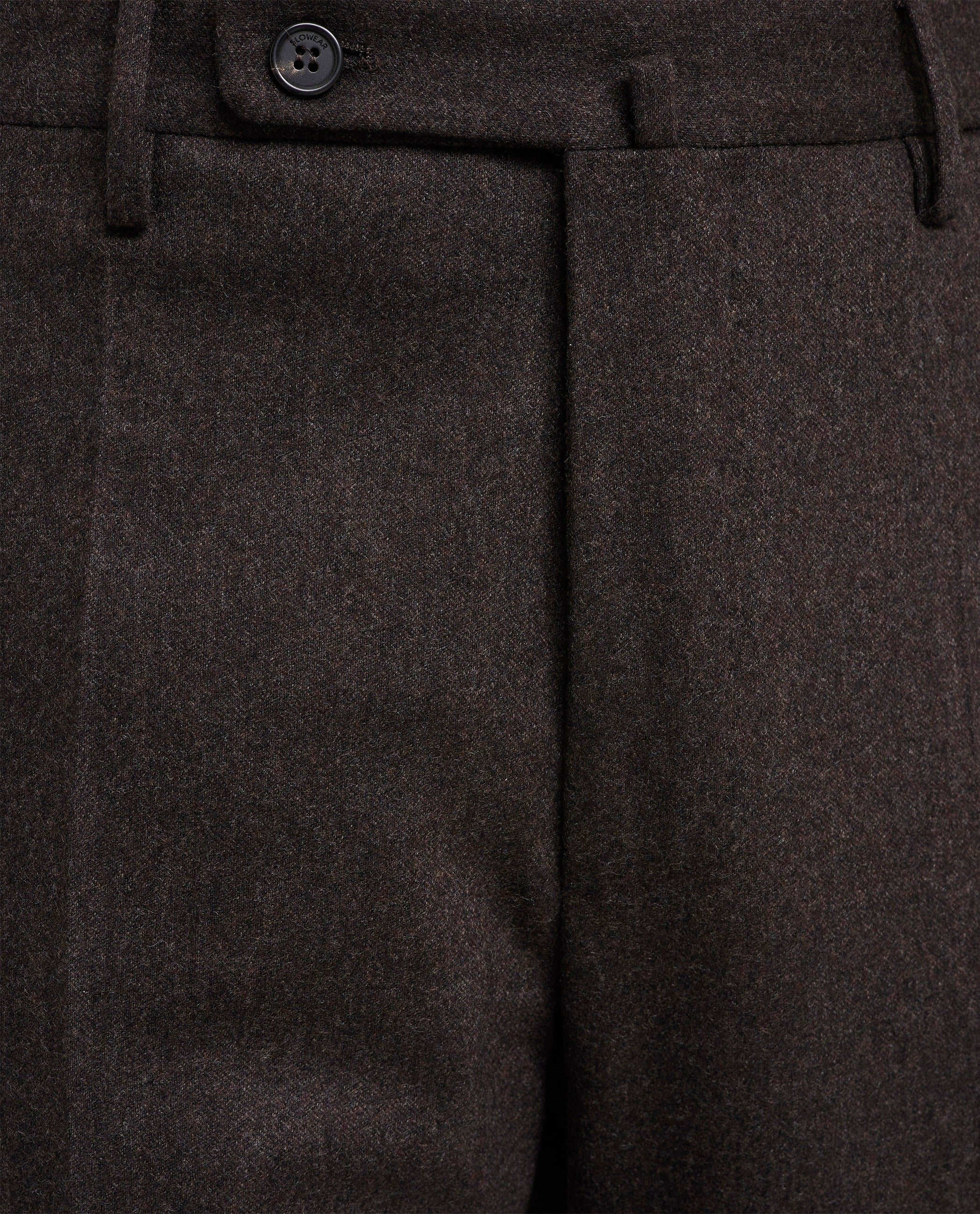 Wool Cashmere Flannel Trousers