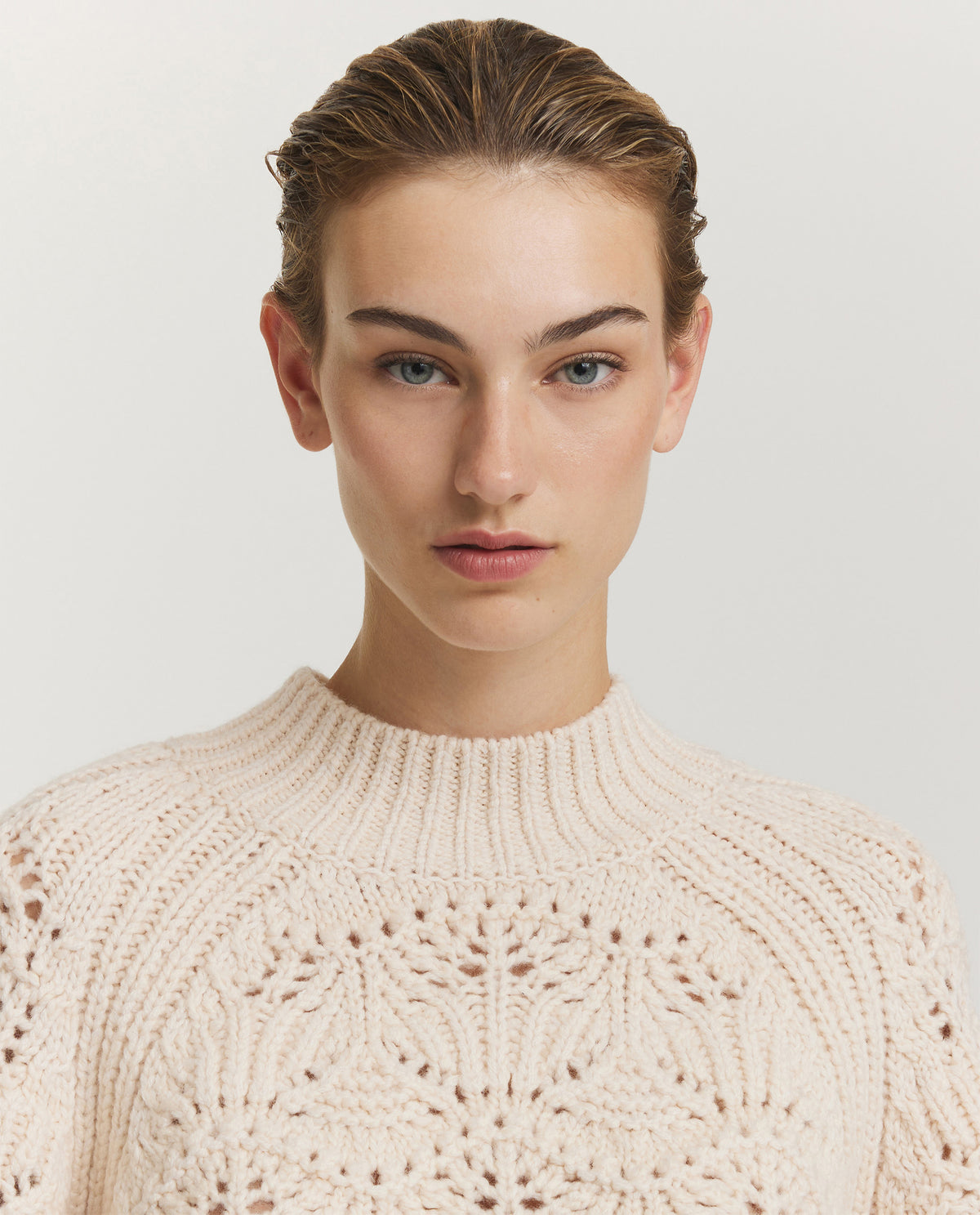 Hypnotic Cable Knit Trui - Ecru