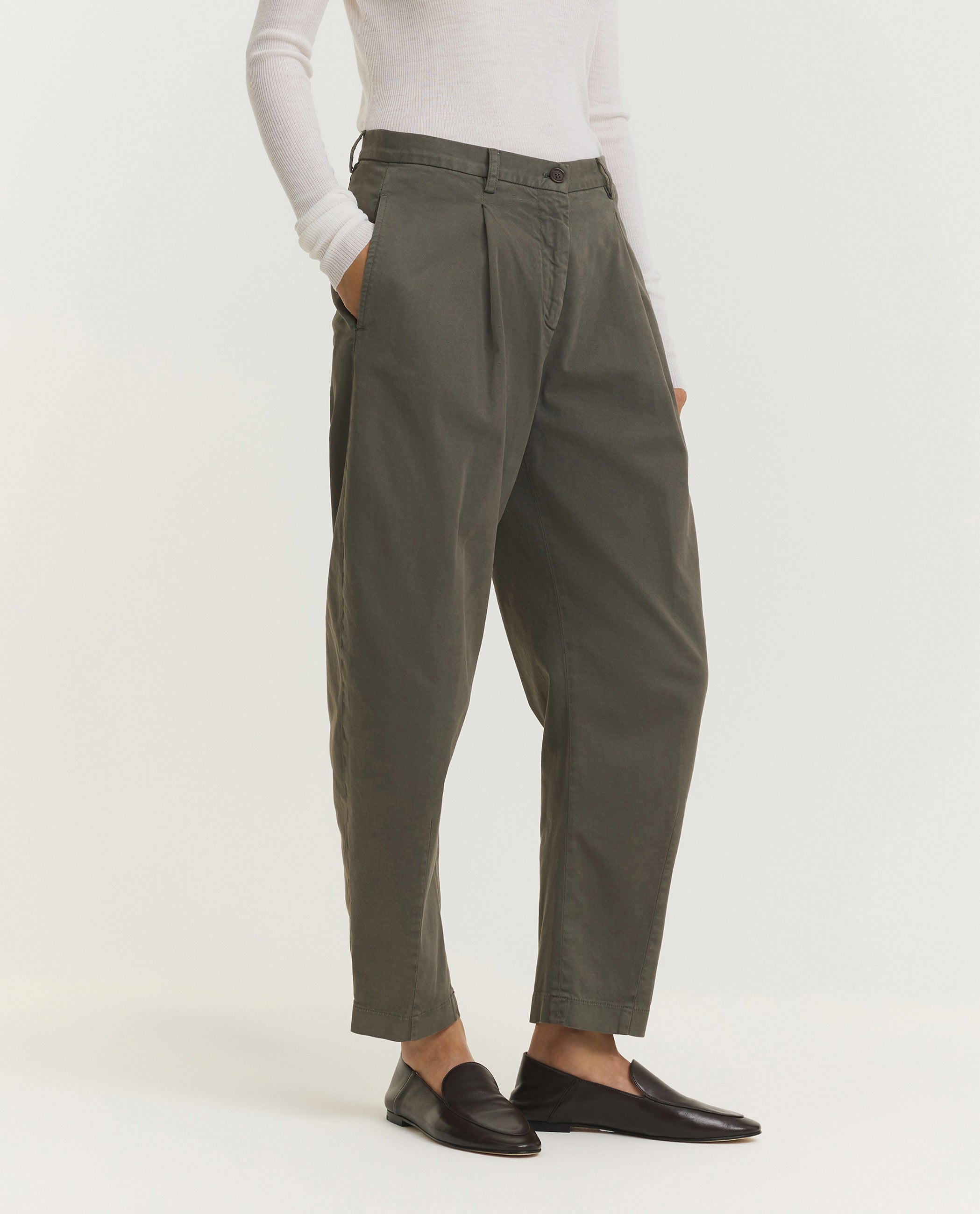 Cotton Gabardine Trousers