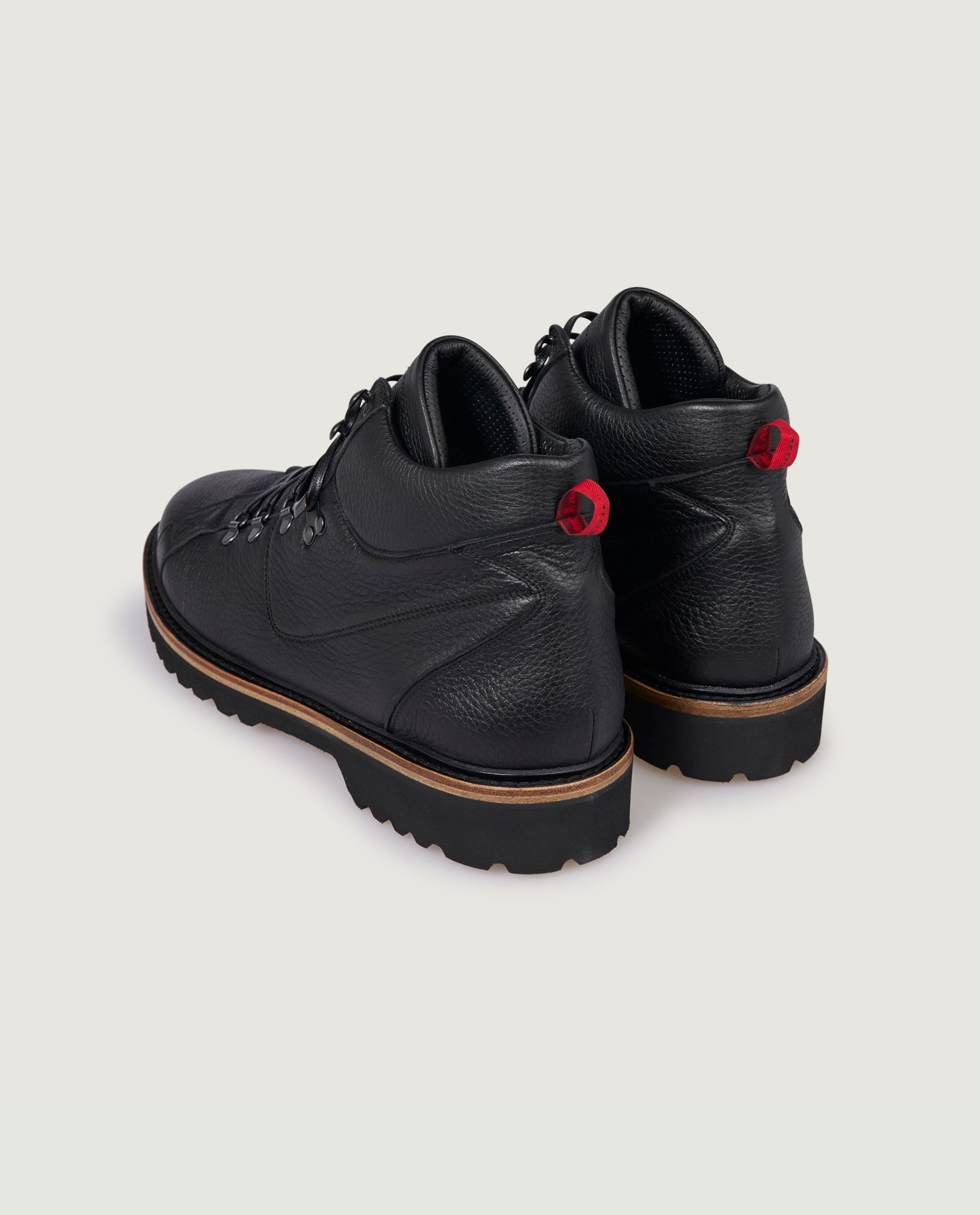 Lederen Mountain Boots - Zwart