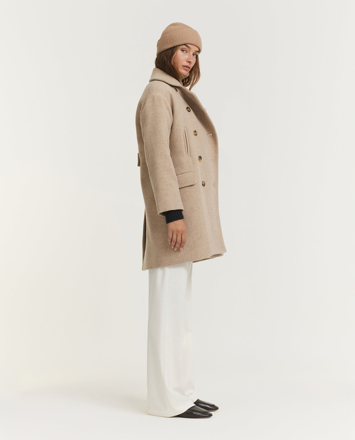 Double-Breasted Wool Coat