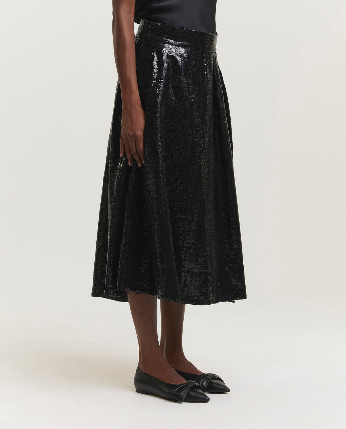 Sequin midi skirt