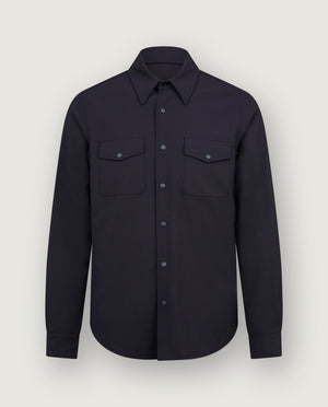 Wol Mix Camicia 13 - Donkerblauw