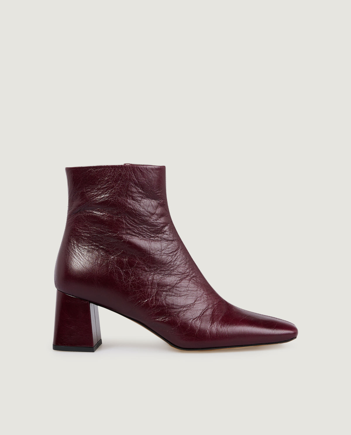 Heeled Patent Leren Enkel Laarzen - Rood