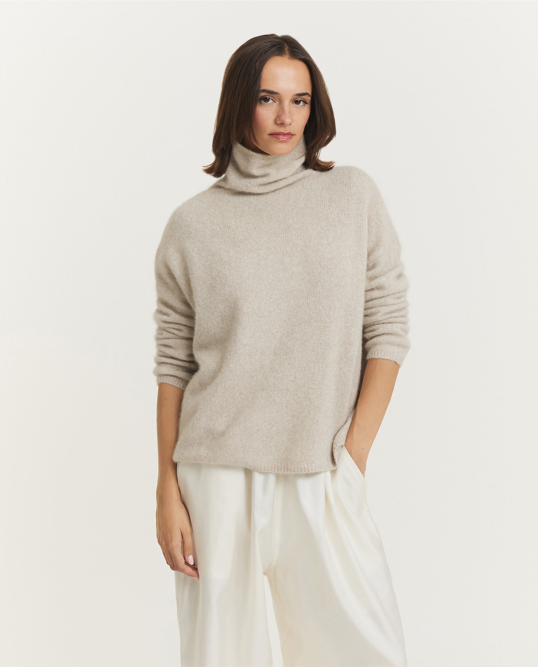 Wool Blend Turtleneck