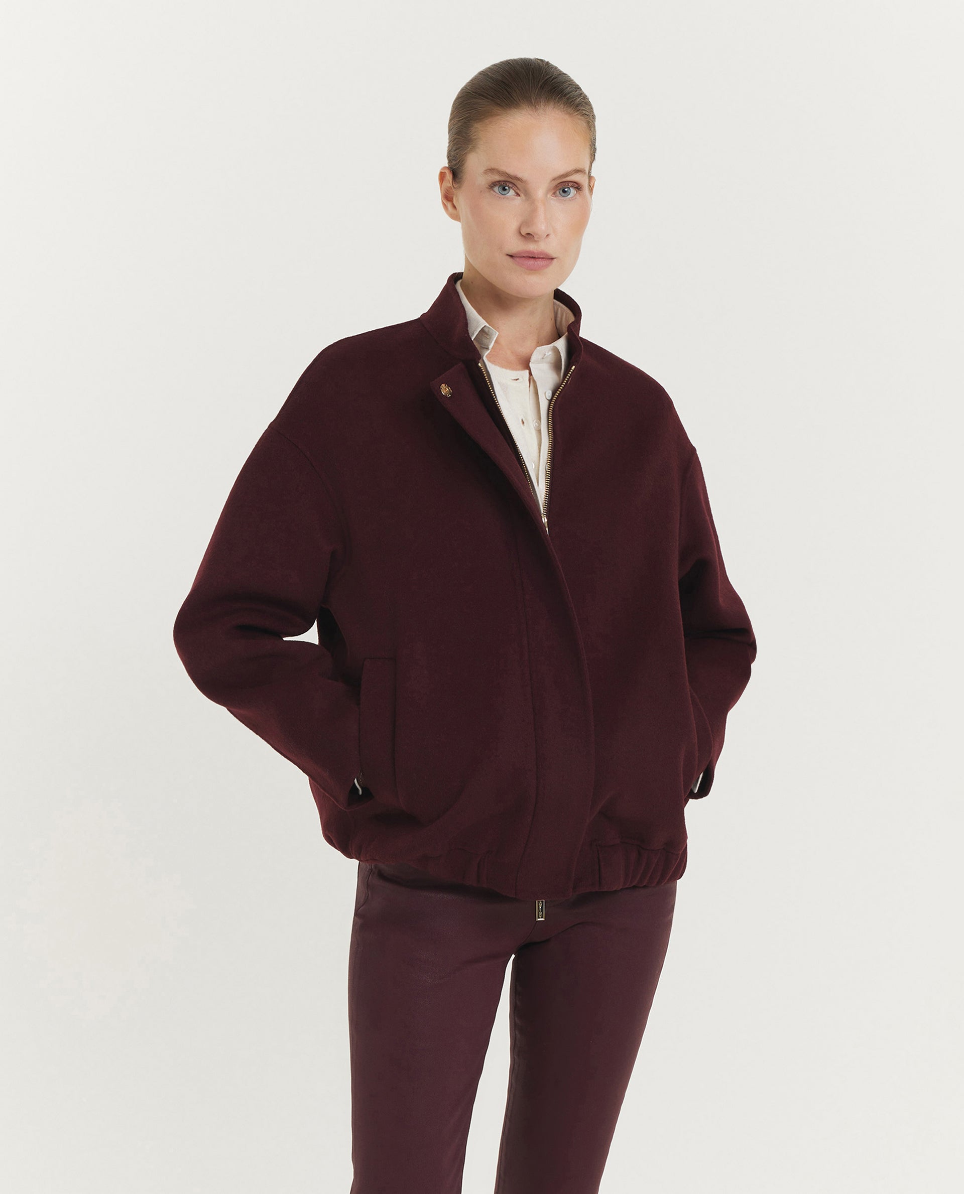 Wollen Megan Bomber - Rood