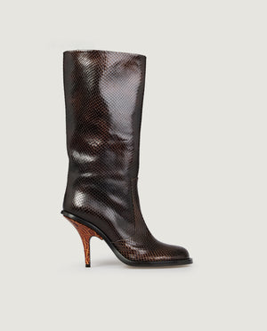 Leather Stiletto Boots