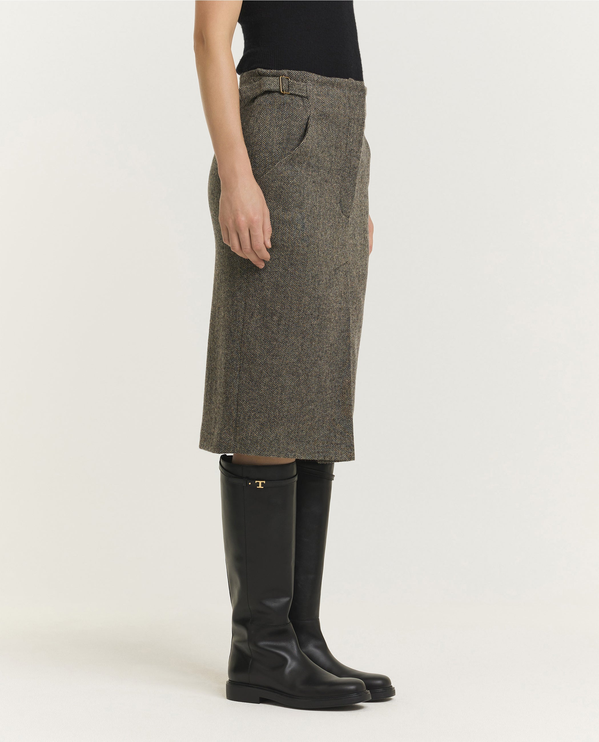 Patterned Pencil Skirt