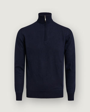 Coarse Cashmere Half-Zip Sweater