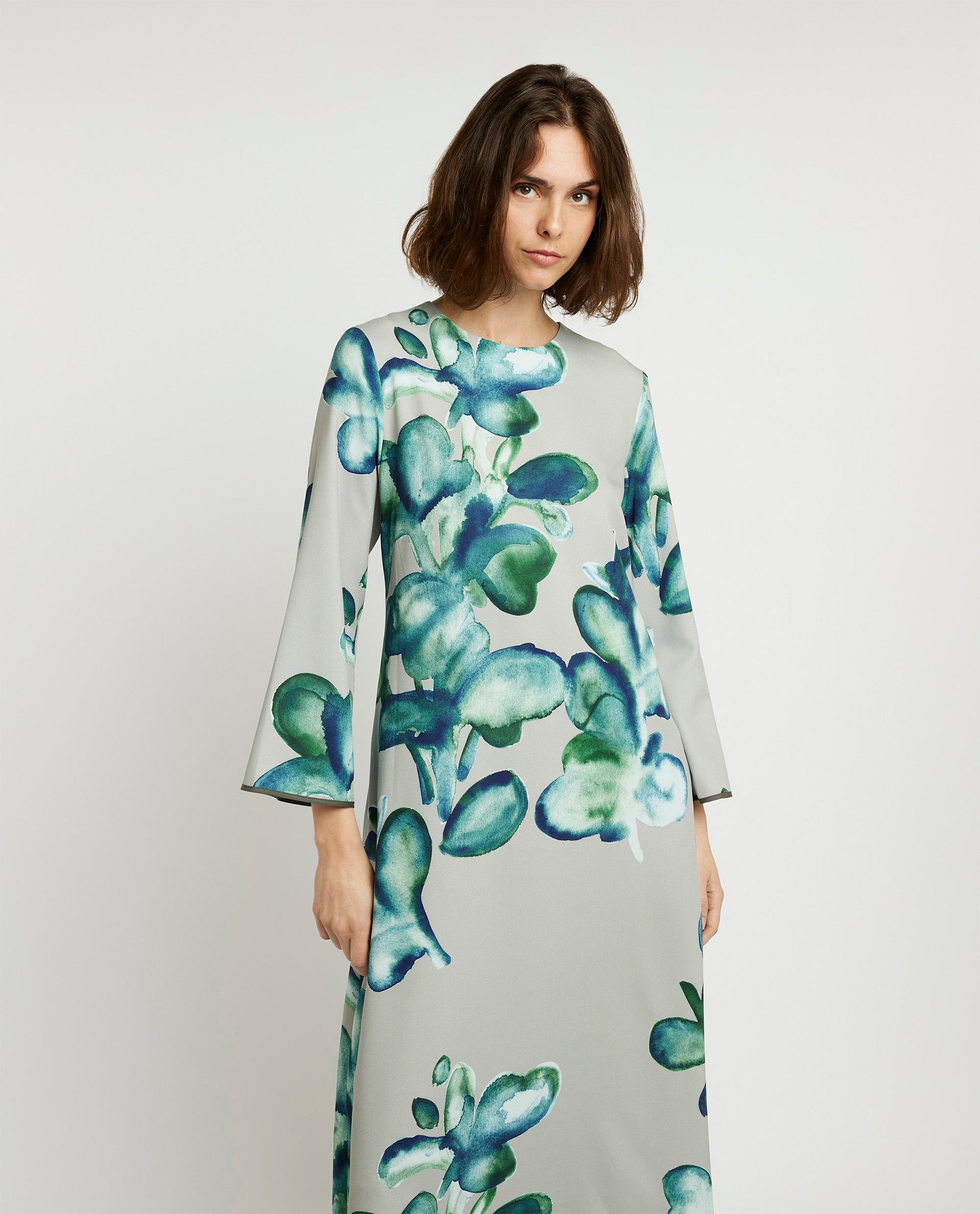 Silk midi dress