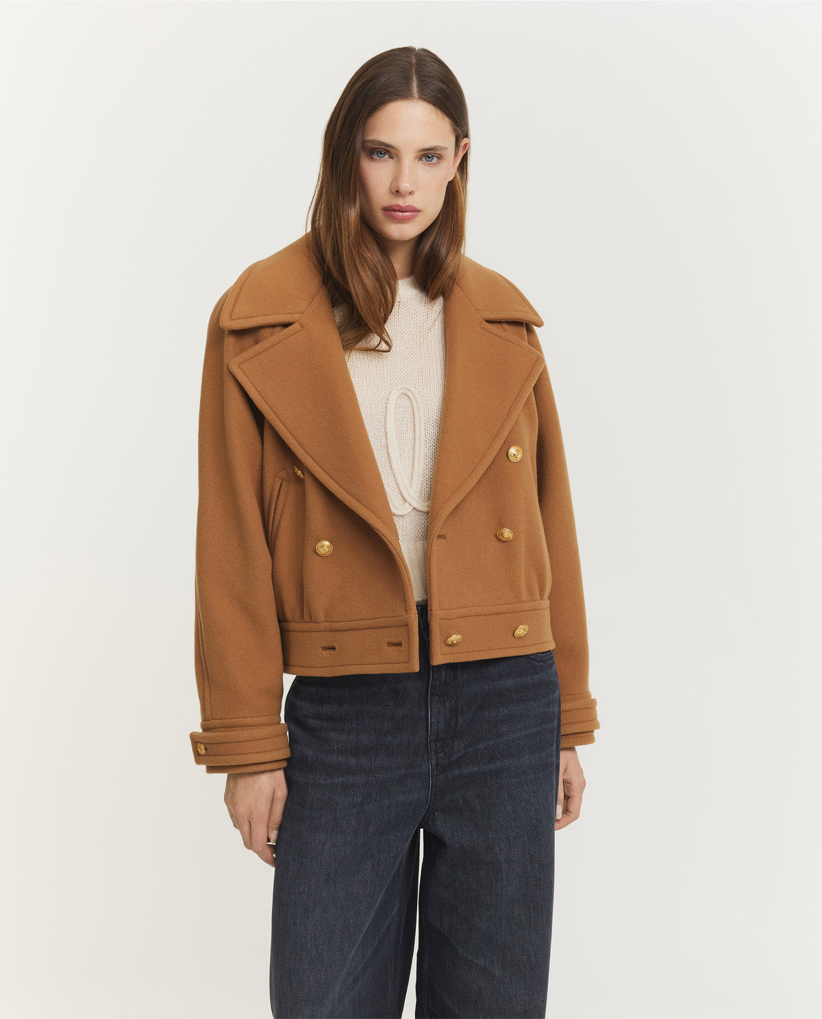 Boxy Double-Breasted Coat