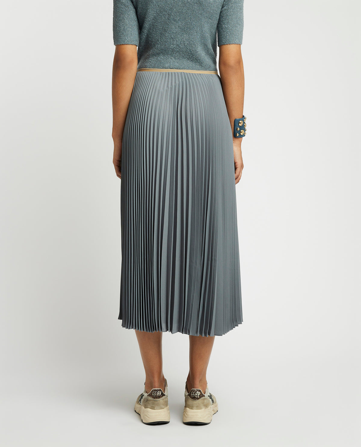 Pleated midi skirt