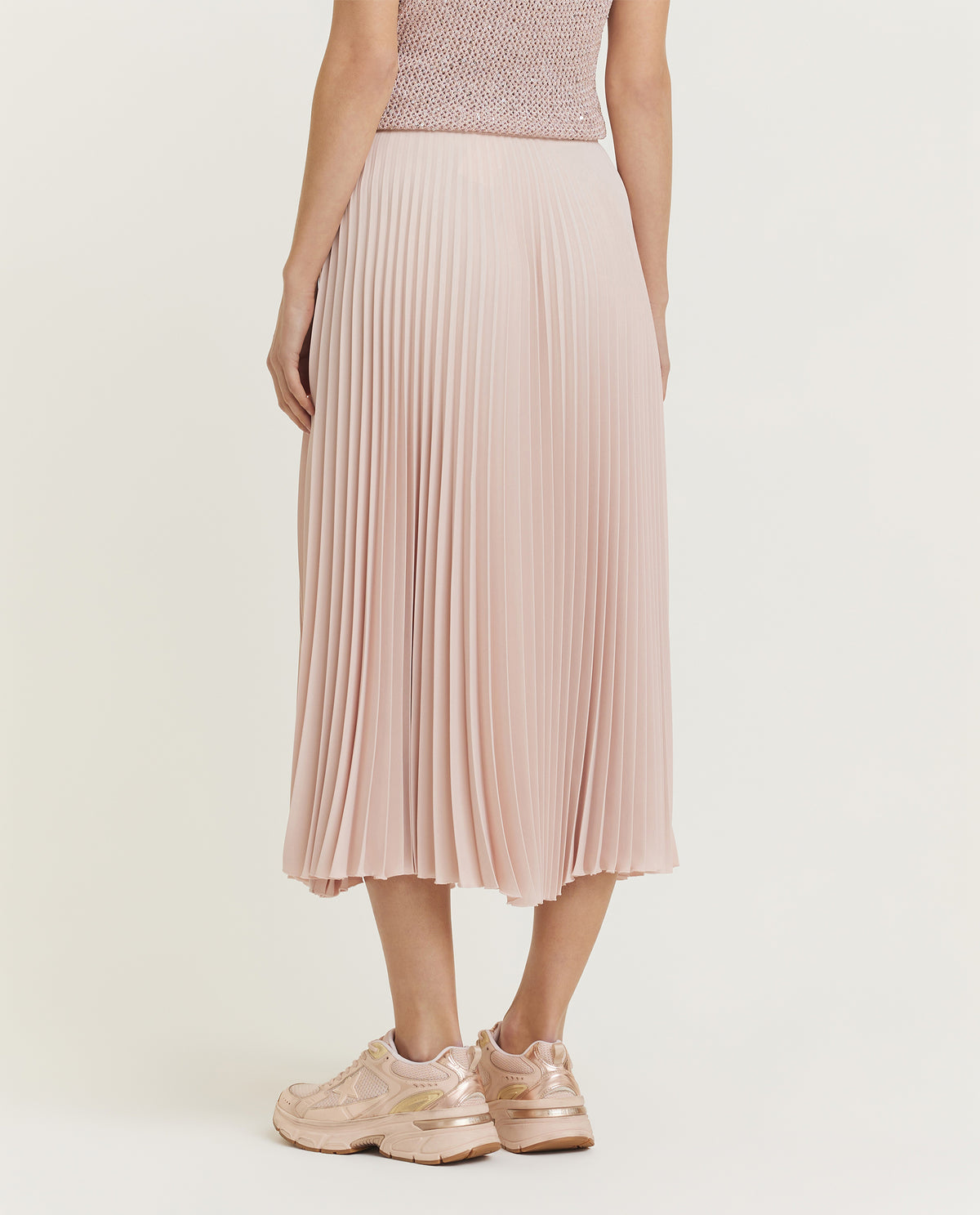 Pleated midi skirt