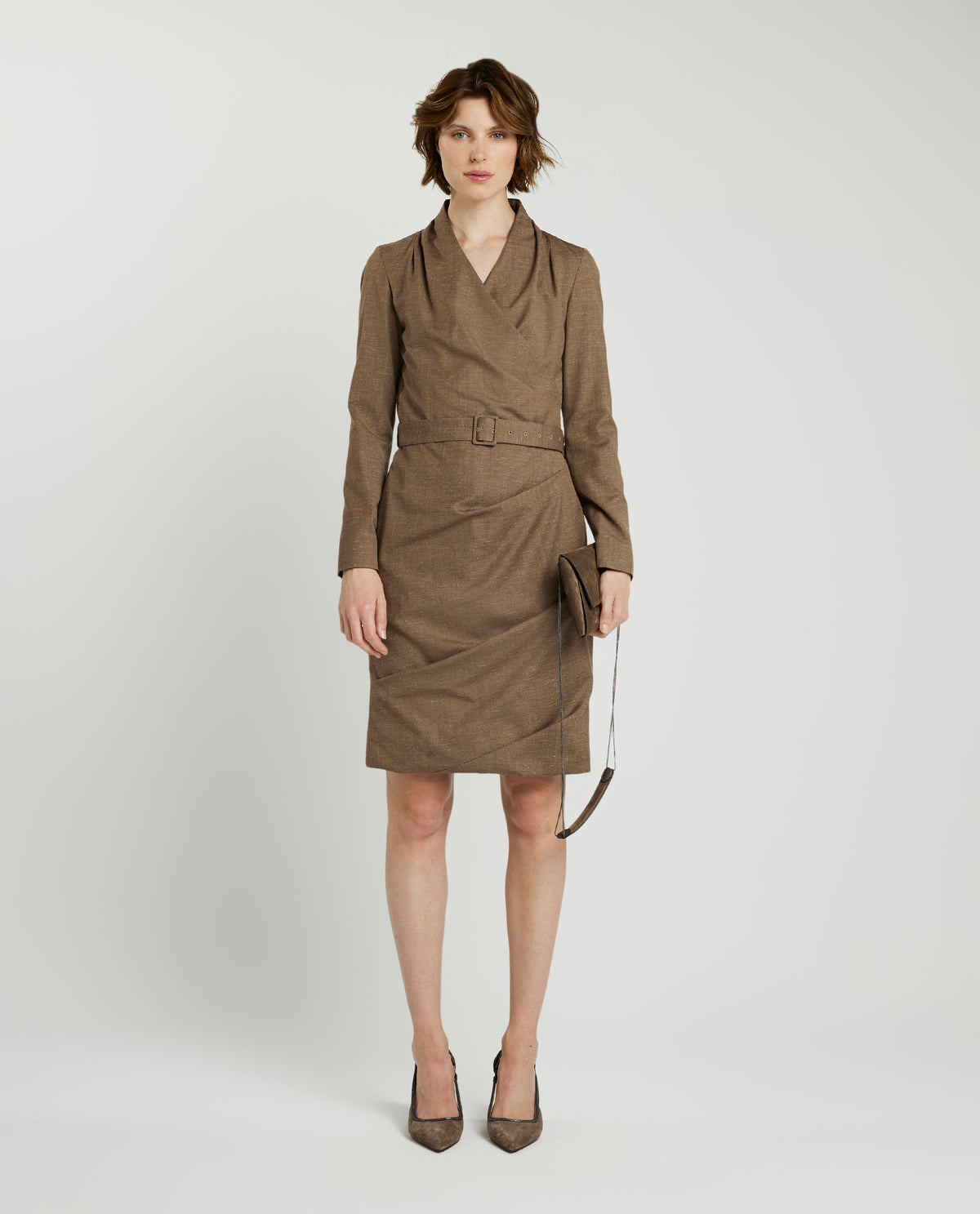 Linen wool dress