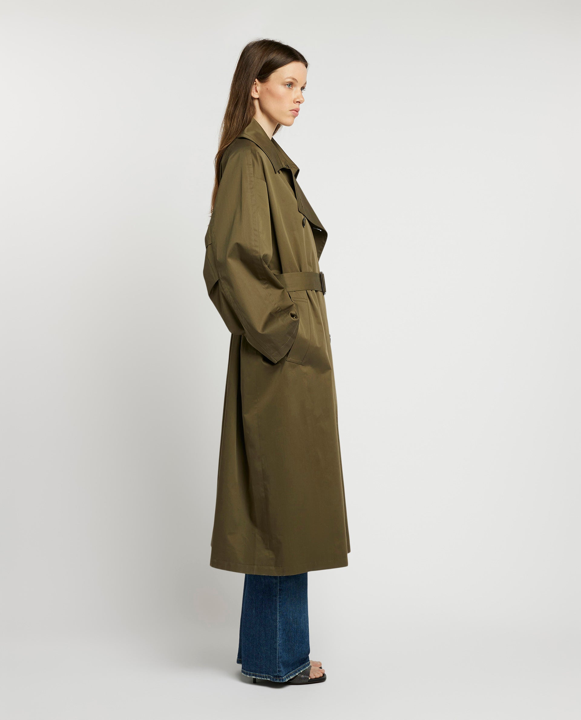 Katoenen trenchcoat