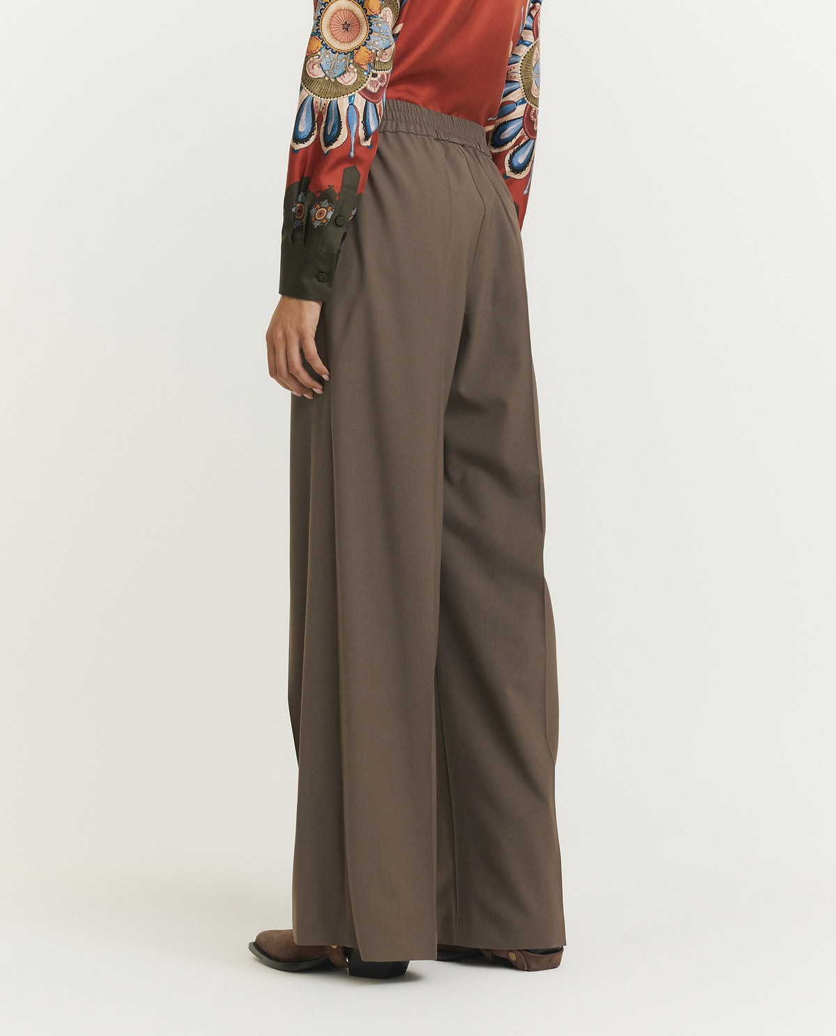 Wide Leg Wool Trousers