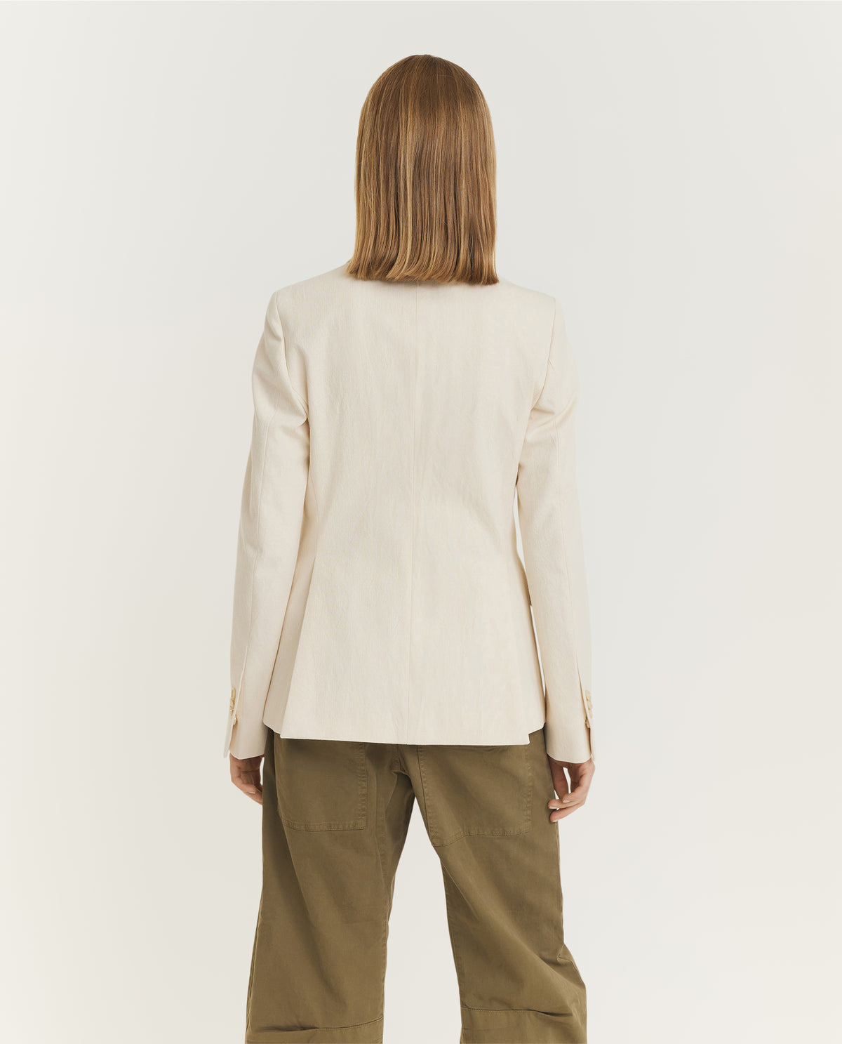 Cotton Double-Breasted Blazer