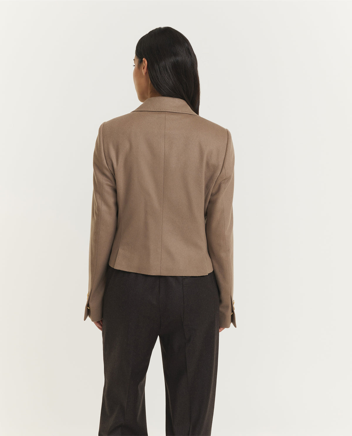 Short Wool Cashmere DB Blazer