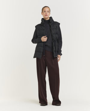 Wijde Geplooide Pantalon - Paars