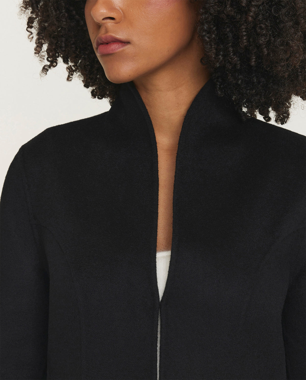 Short double face cashmere blazer