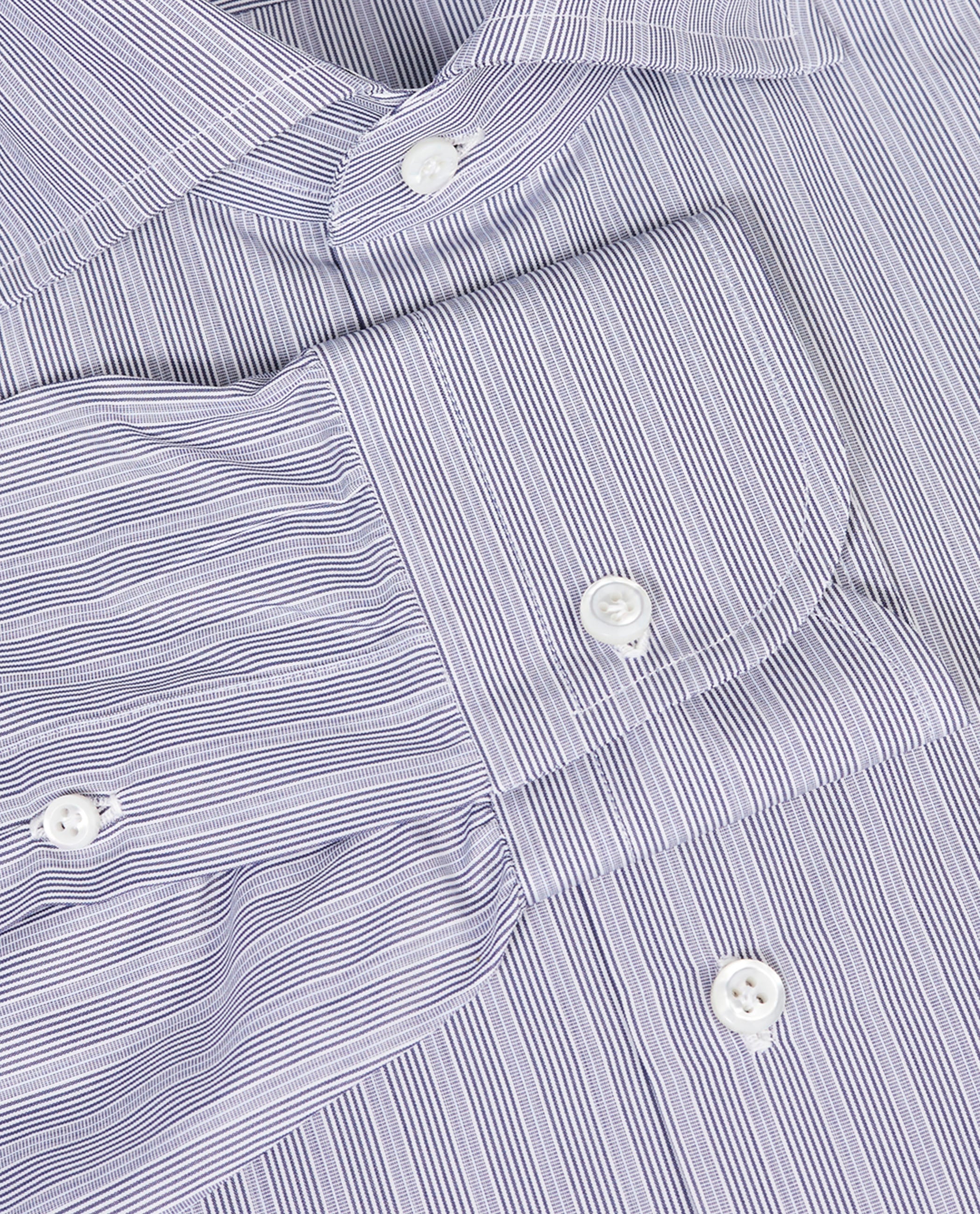 Gestreept Katoenen Shirt - Blauw