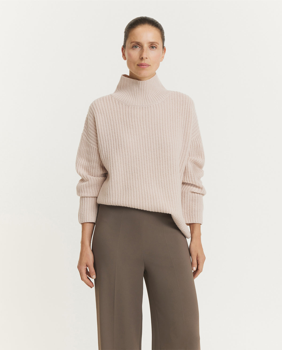 Relaxed Wollen Trui - Ecru