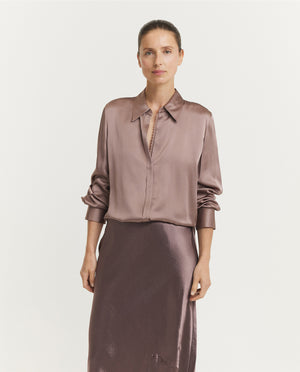 Relaxed Zijden Blouse - Roze